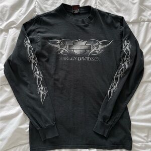 Harley-Davidson Gray Logo Long Sleeve Tee